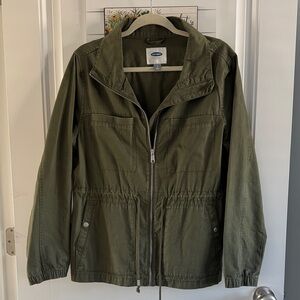 Old Navy Forest Green Zip-Up Jacket